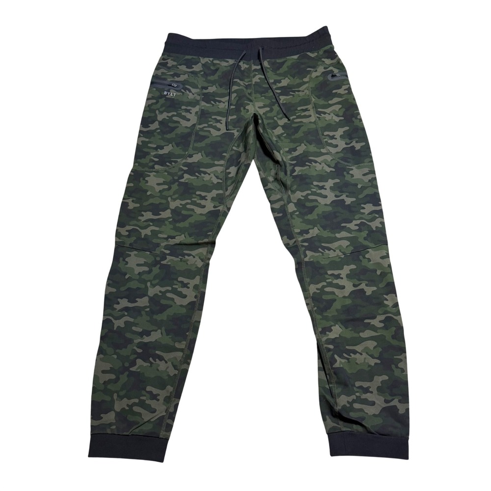 BYLT Basics Men XXL Elite + Jogger Camo Green Gym Active Stretch UPF Zip Pockets